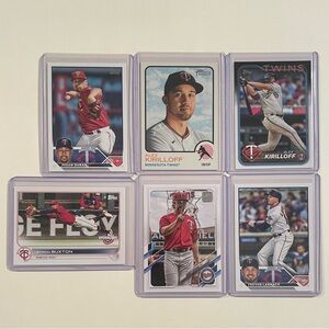 Lot of 6 Minnesota Twins Topps MLB Baseball Cards